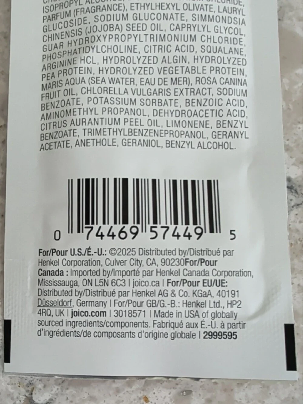 Joico Moisture Recovery Leave In Travel Sample